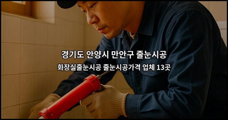 경기도 안양시 만안구 줄눈시공 화장실줄눈시공 줄눈시공가격 업체 13곳