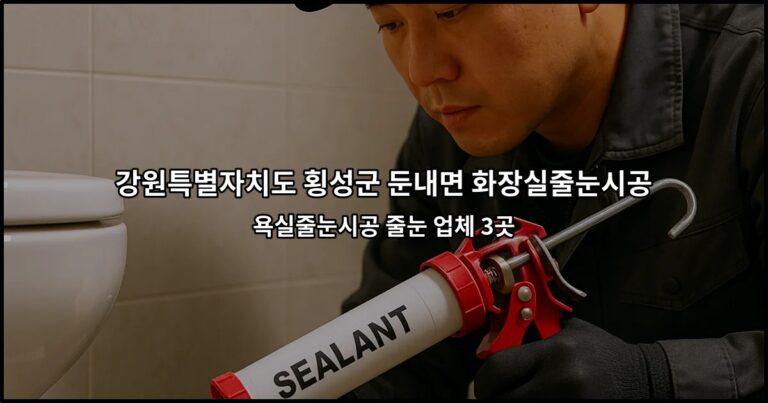 강원특별자치도 횡성군 둔내면 화장실줄눈시공 욕실줄눈시공 줄눈 업체 3곳